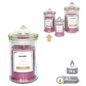 Vela tarro cristal perfumada malva 7 50 x 14 cm