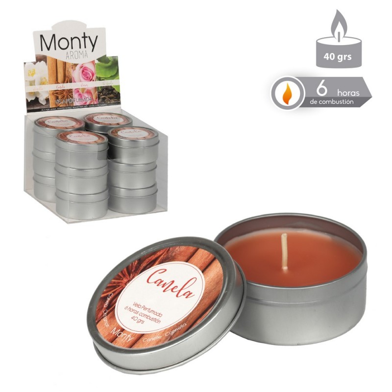 Vela en lata perfumada naranja 6 70 cm