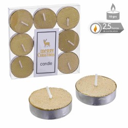 S 9 vela tealight oro navidad 3 80 x 1 20 cm