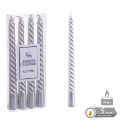 S 4 vela espiral plata navidad 1 80 x 20 cm