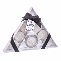 S 8 vela tealight blanco nacarado 21 30 x 15 50 x 2 40 cm