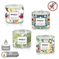 Vela 3% citronela deco flower lata 9 80 x 8 cm