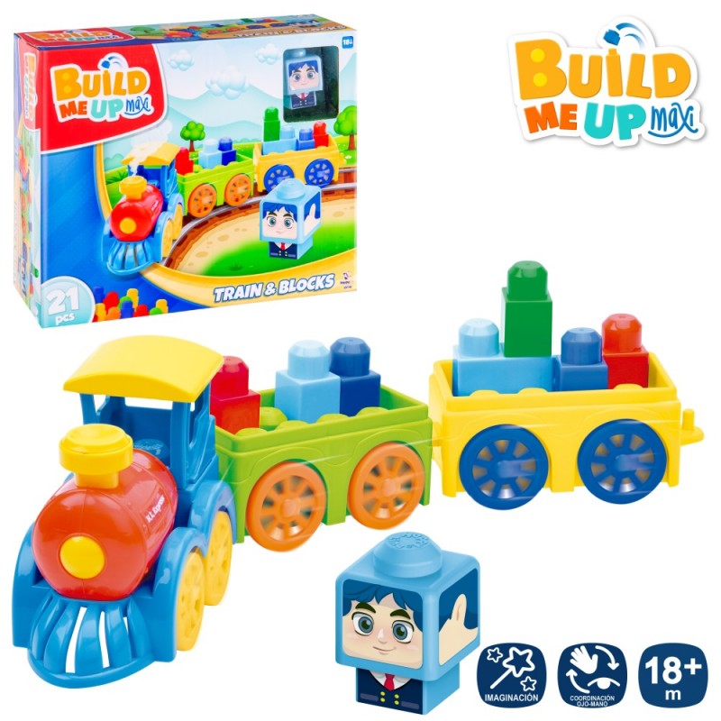 S 21 bloques construcción tren 35 x 10 60 x 29 cm