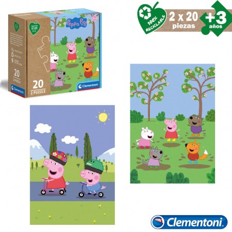 S 2 puzzle 2x20 pcs eco peppa pig