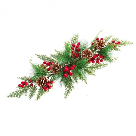 Centro mesa acebo y pino 65 cm