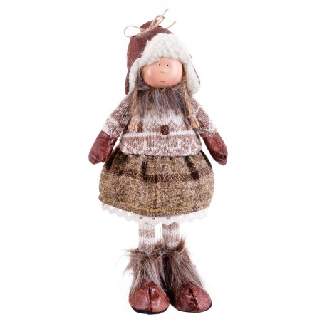 Muñeca niñas de pie marrón 15 50 x 13 x 31 cm