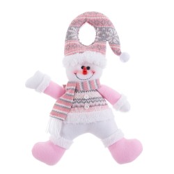 Muñeco nieve puerta tejido 32 cm