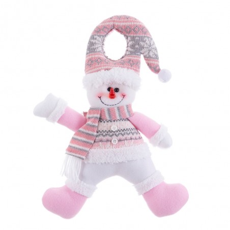 Muñeco nieve puerta tejido 32 cm