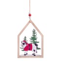 Colgante casa vacas madera 22 x 10 cm