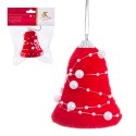 Colgante campana foam rojo perlas 6 50 cm