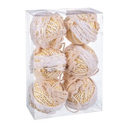 S 6 bolas cenefa foam oro 6 x 6 x 6 cm