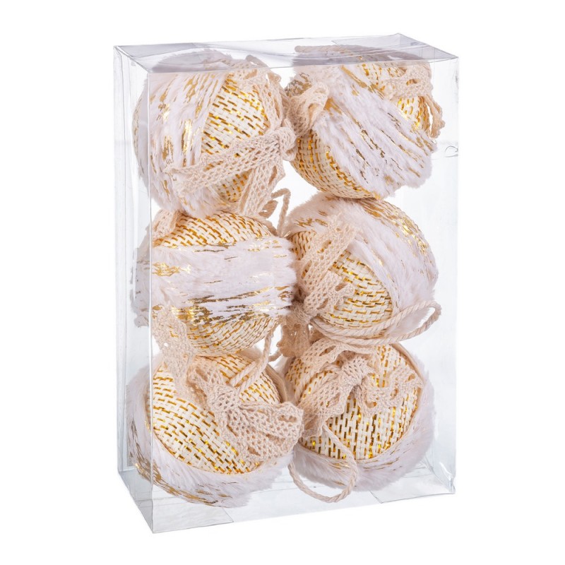 S 6 bolas cenefa foam oro 6 x 6 x 6 cm