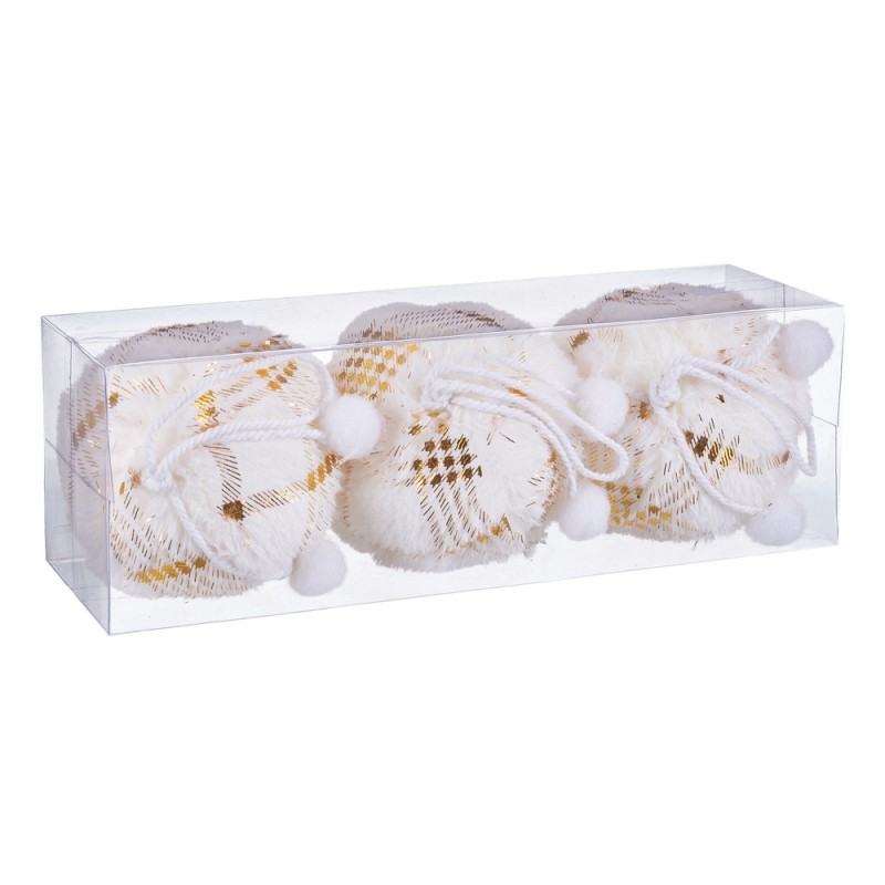 S 3 bolas cuadros foam oro 8 x 8 x 8 cm