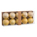 S 10 bolas aguas plástico oro 6 x 6 x 6 cm