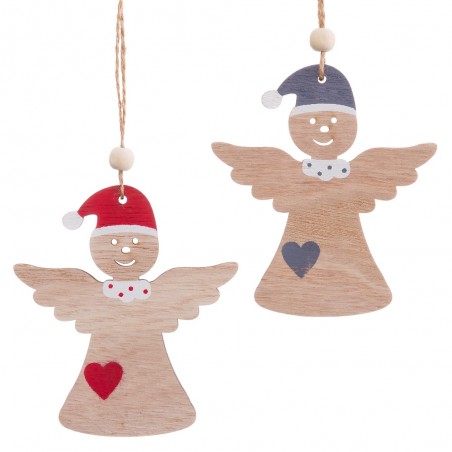 Colgante ángel madera 2 c 9 x 10 x 0 50 cm
