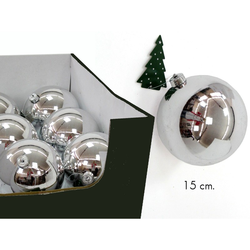 Bola lisa plata c display 15 x 15 x 15 cm