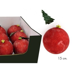 Bola glitter rojo c displ 15 x 15 x 15 cm