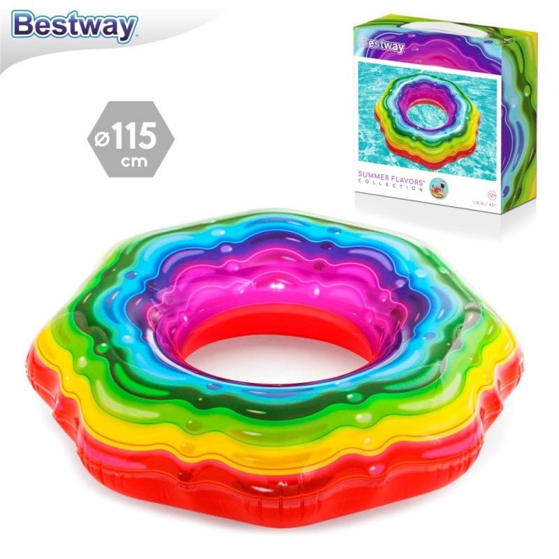 Circular arcoiris hinchable 115 cm