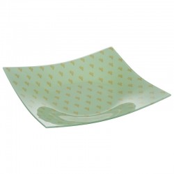 Centro cristal cuadrado cactus oro