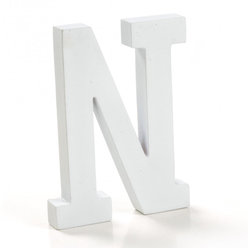 Letra madera n