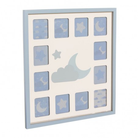 Portafotos multiple 12 meses azul