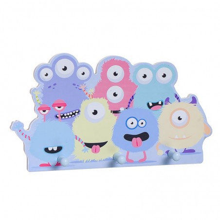 Perchero pared monstruos