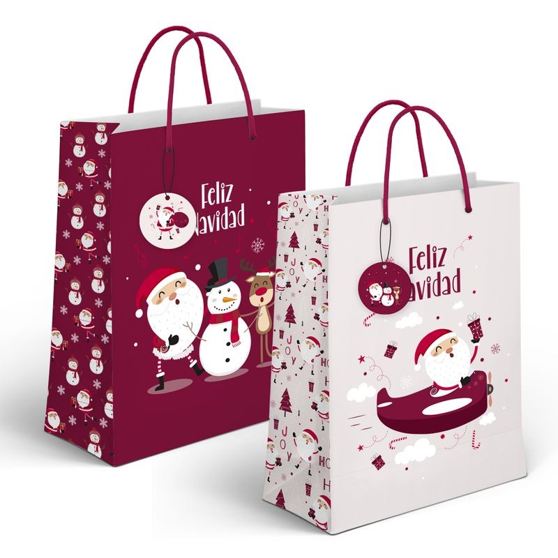 Bolsa papel xl papa noel 2m