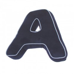 Cojin forma letra a azul marino