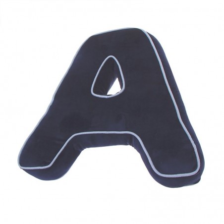 Cojin forma letra a azul marino