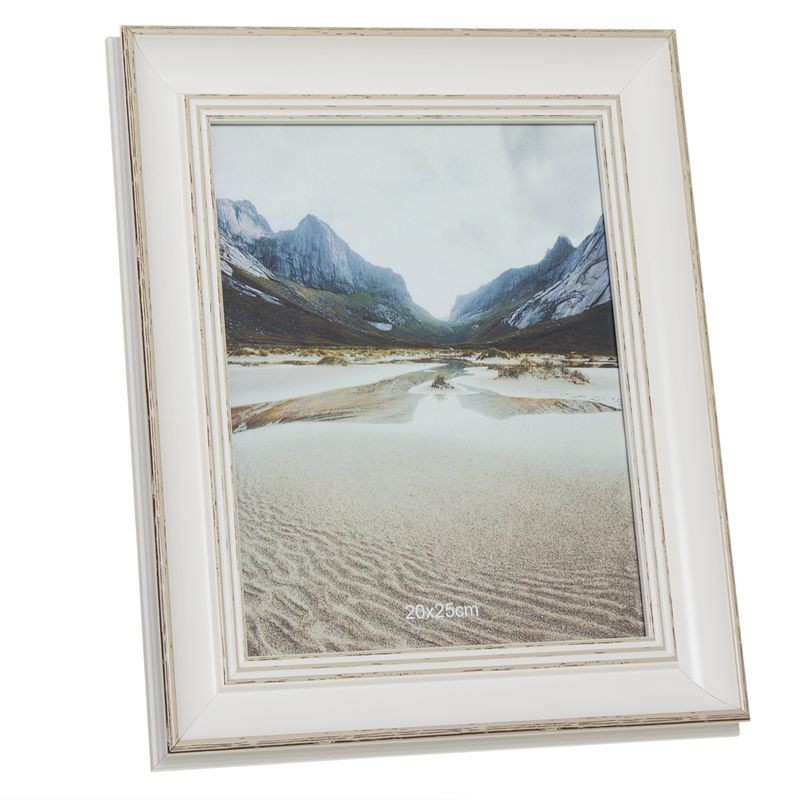 Portafotos 20x25 blanco decapado