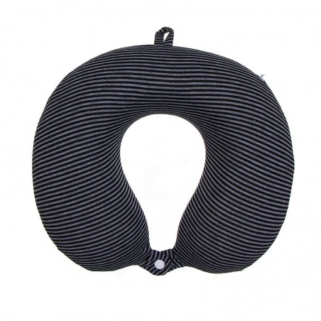 Cojin de viaje visco rayas negras