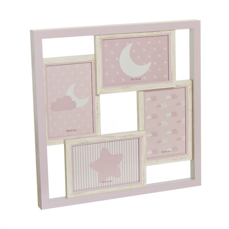 Portafotos mult. 4f. 10x15 infantil rosa