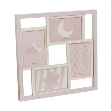 Portafotos mult. 4f. 10x15 infantil rosa