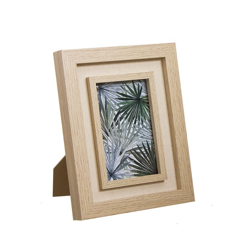 Portafotos 10x15 doble marco hojas