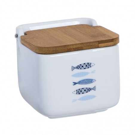 Salero tapa bambu mediterraneo