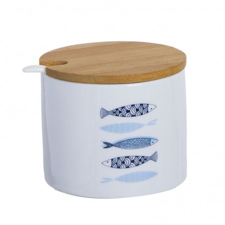 Azucarero tapa bambu mediterraneo