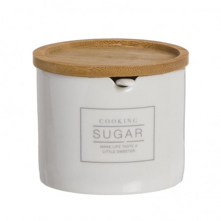 Azucarero red tapa bambu essential bla