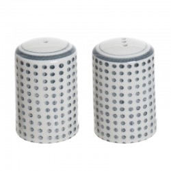 Jgo.salero pimentero ceramica topos