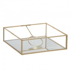 Servilletero cristal oro