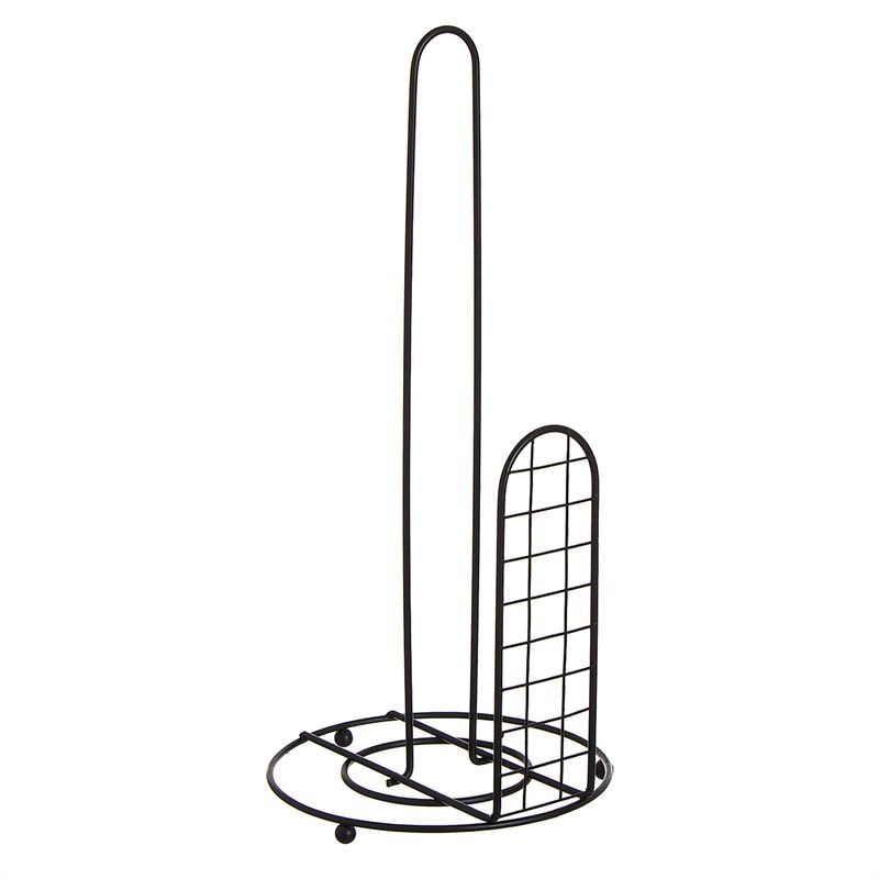 Portarrollos cocina metal negro