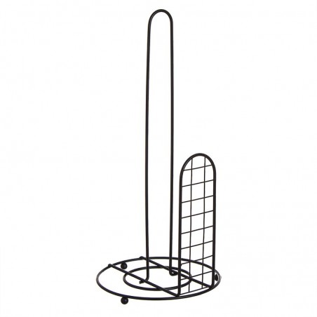 Portarrollos cocina metal negro