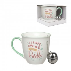 Mug con filtro para te 510ml todo es posible