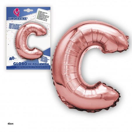 Globo poliamida oro rosa 40cm c