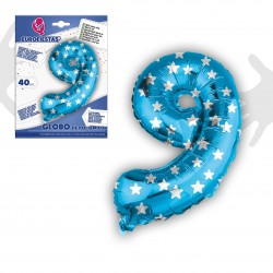 Globo poliamida 9 azul 40cm