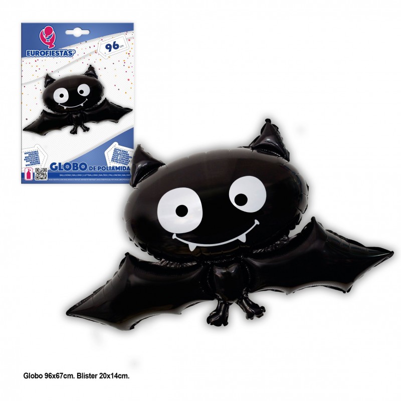 Globo poliamida 96x67cm murcielago halloween