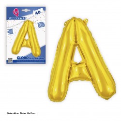 Globos poliamida 40cm. oro brillo a