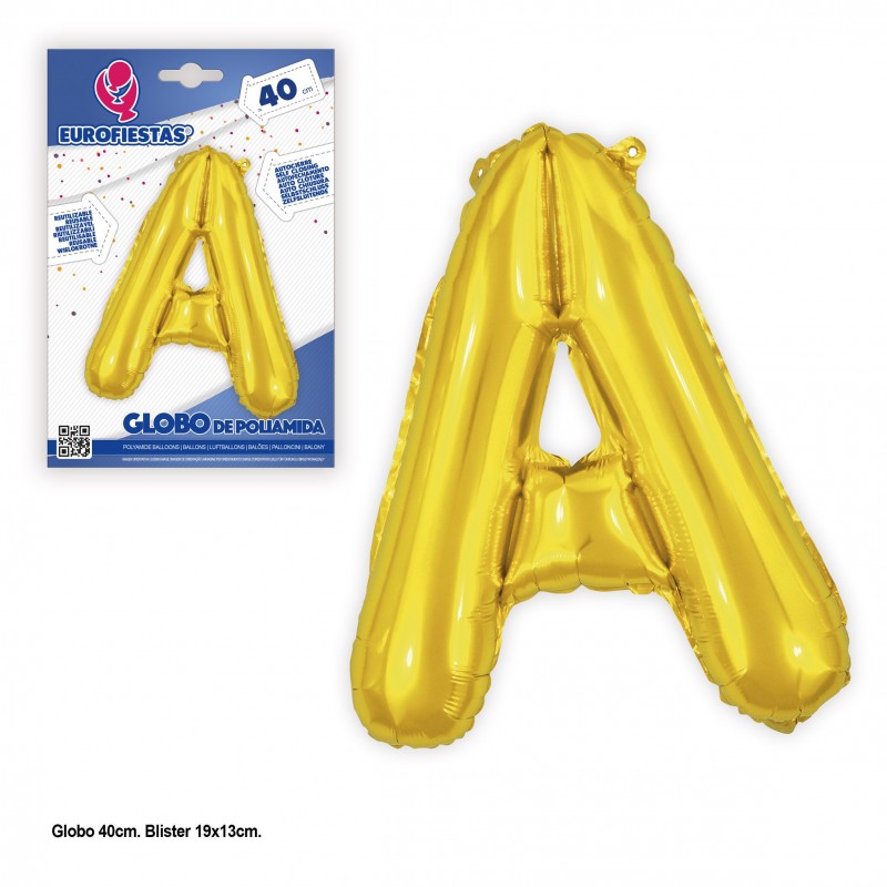 Globos poliamida 40cm. oro brillo a
