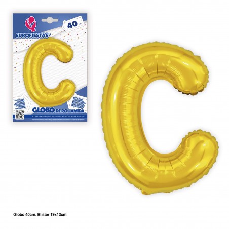 Globos poliamida 40cm. oro brillo c