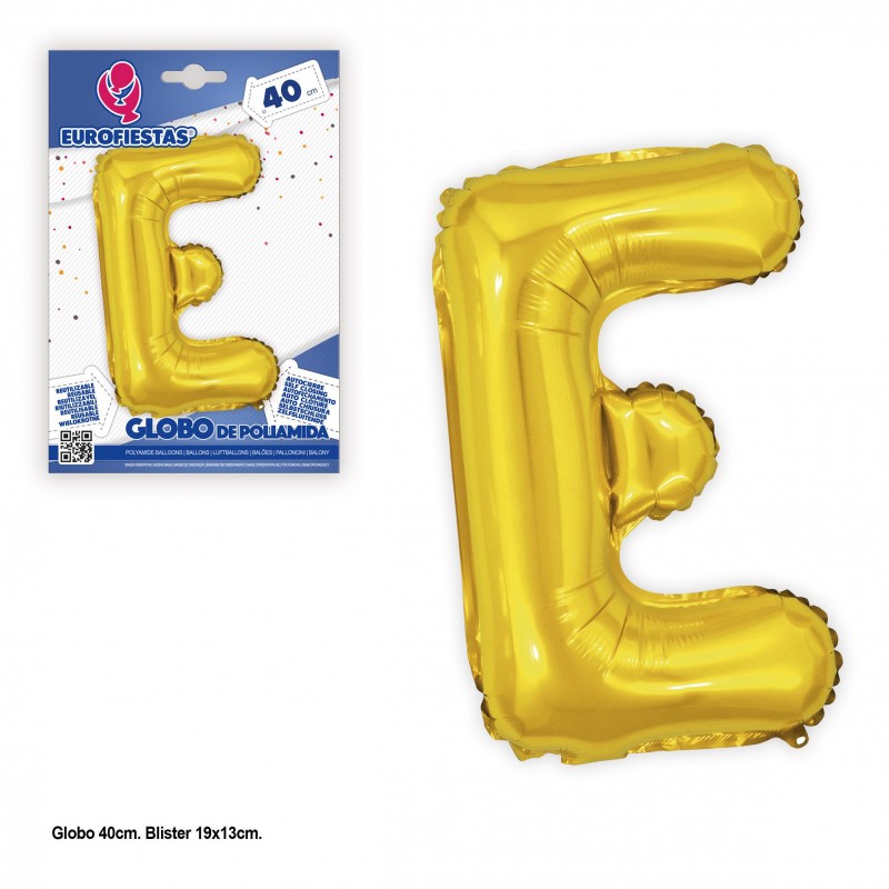 Globo poliamida 40cm. oro brillo e