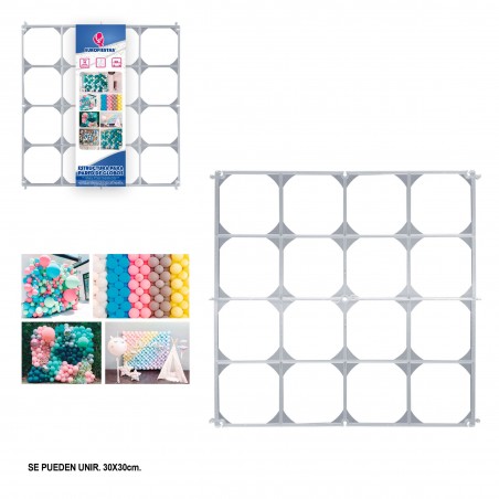 Estructura pared de globos 16 huecos